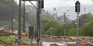 Hochwasser bei Taxenbach/ Tirol