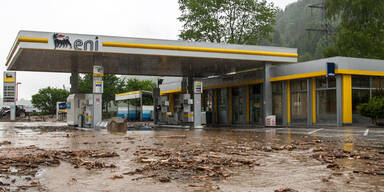 Hochwasser bei Taxenbach/ Tirol