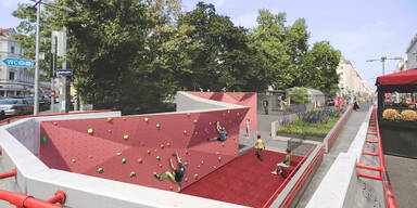 Umgestaltung: Favoritenstraße bekommt XXL-Kletterwand