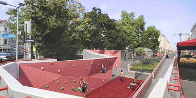 Bouldern bei der Gudrunpassage