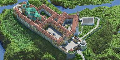 Schüler aus NÖ baut Stift Melk in Minecraft extrem detailgetreu nach