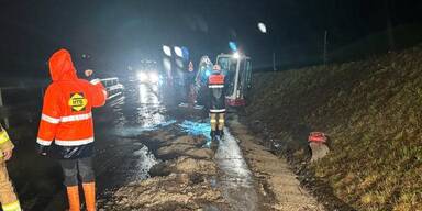 Mure verschüttet Pitztaler Landesstraße