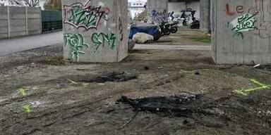 Mercedes fackelte hier ab Donaustadt Leiche