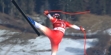 Horrorsturz auf der Streif: Schweiz-Star böse abgeworfen