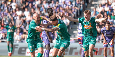 Rapid nach Derbysieg im Freudentaumel