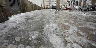 So eis- bzw. schneeglatt ist es in Niederösterreich