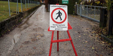 Faak am See Unwetter Straßensperre