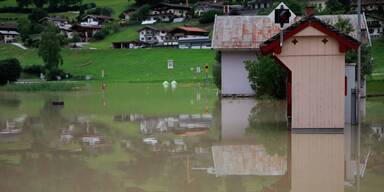 UNWETTER - SITUATION IM RAUM MITTERSILL