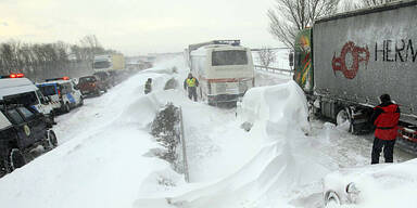 Schnee-Chaos in Ungarn