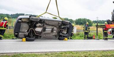 Auto überschlug sich