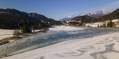 Europas größter präparierter Natureislauffläche wird freigegeben
