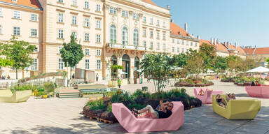 Punschkrapferlrosa und Sodazitrongelb erobern das MQ