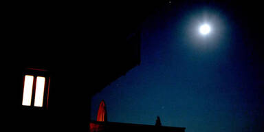 Supermond in Hartberg in der Steiermark