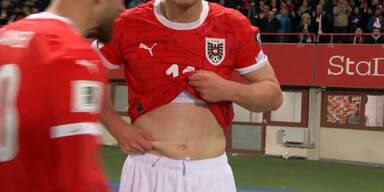 Gregoritsch erklärt seinen "Bauchspeck"-Jubel