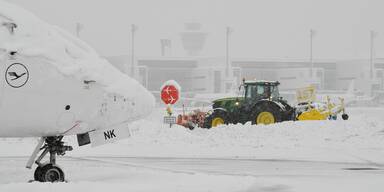 Schnee-Chaos am Flughafen München
