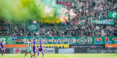 Rapid-Fans prügeln sich während Derby-Debakel