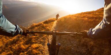 Radtour auf Berg