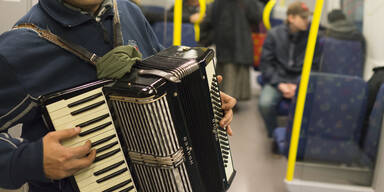 Zieharmonikaspieler Zug