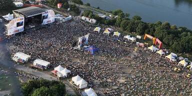 Donauinselfest von oben