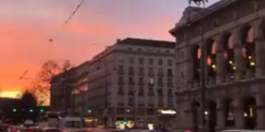 So schön brannte der Himmel über Wien