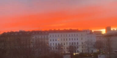 So schön brannte der Himmel über Wien