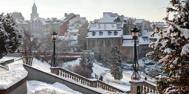 Polen Weihnachten Lublin im Winter