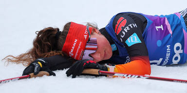 Schrecksekunde: Deutsche Athletin bricht auf Loipe zusammen
