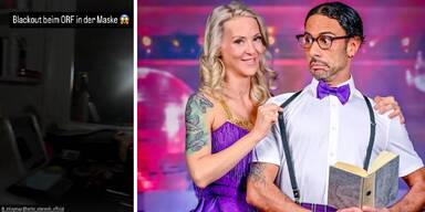 Blackout bei den ORF-"Dancing Stars": Simone Lugner zittert in der Maske