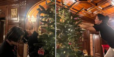 Anna Netrebko privat: Christbaum-Schmücken mit Sohn Tiago