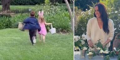 Süße Ostergrüße aus Kalifornien: Meghan zeigt Archie & Lilibet bei der Eiersuche