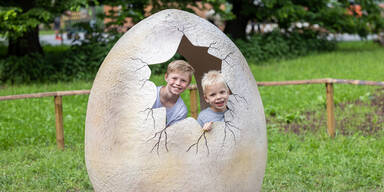 Dino-Fütterung ab Samstag auf Schloss Katzenberg möglich 