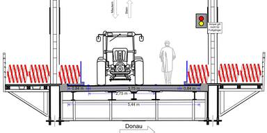 Donaubrücke Stein–Mautern: Einschränkung der Fahrbahnbreite