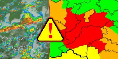 Warnstufe ROT: Wo die Unwetter-Keule jetzt aufschlägt