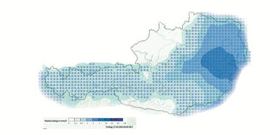Österreichs Schnee-Karte: Wo es am meisten schneit 