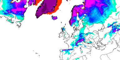 Schnee-Karte für Österreich 