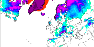 Schnee-Karte für Österreich 