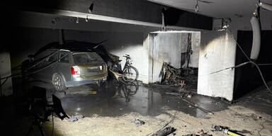 Mutter und Kind nach Brand in Tiefgarage verletzt