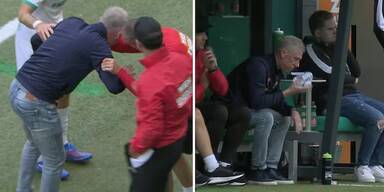 Aua! Stöger kassiert Weixelbraun-Ball ins Gesicht