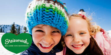 Stmk Tourismus - Kinder im Schnee mit Herz2