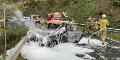 Fahrzeugbrand Thiersee Tirol