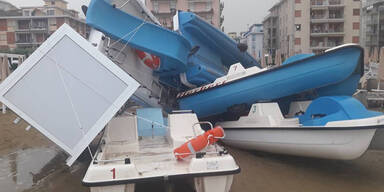 Unwetter Jesolo Strand 