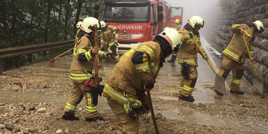 Unwetter Hagel Salzburg Feuerwehr 