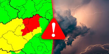 Hagel, Donner, Starkregen: HIER gilt jetzt Warnstufe Rot