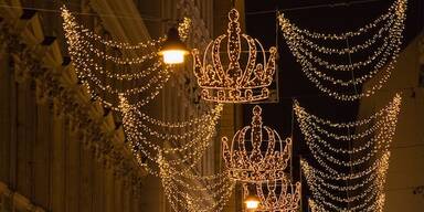 Habsburgergasse: Kronenbeleuchtung kehrt zurück