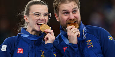 Geschwister sicherten Schweden Gold im Curling-Mixed