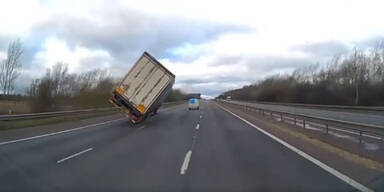 LKW Sturm Großbritannien Zeynep