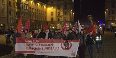 1.500 Teilnehmer bei Protest gegen Burschenbundball