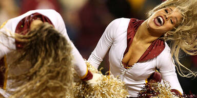 Die Cheerleader der Washington Redskins gaben auch gegen die Green Bay Packers Gas