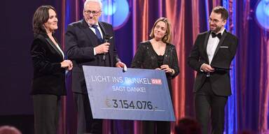 3,15 Mio. Euro Spenden bei ORF-"Gala für Licht ins Dunkel"