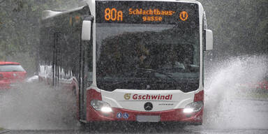 Sintflutartiger Wolkenbruch in Wien